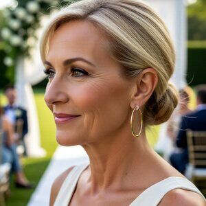 New Directions Gold-Toned Oval Hoop Earrings